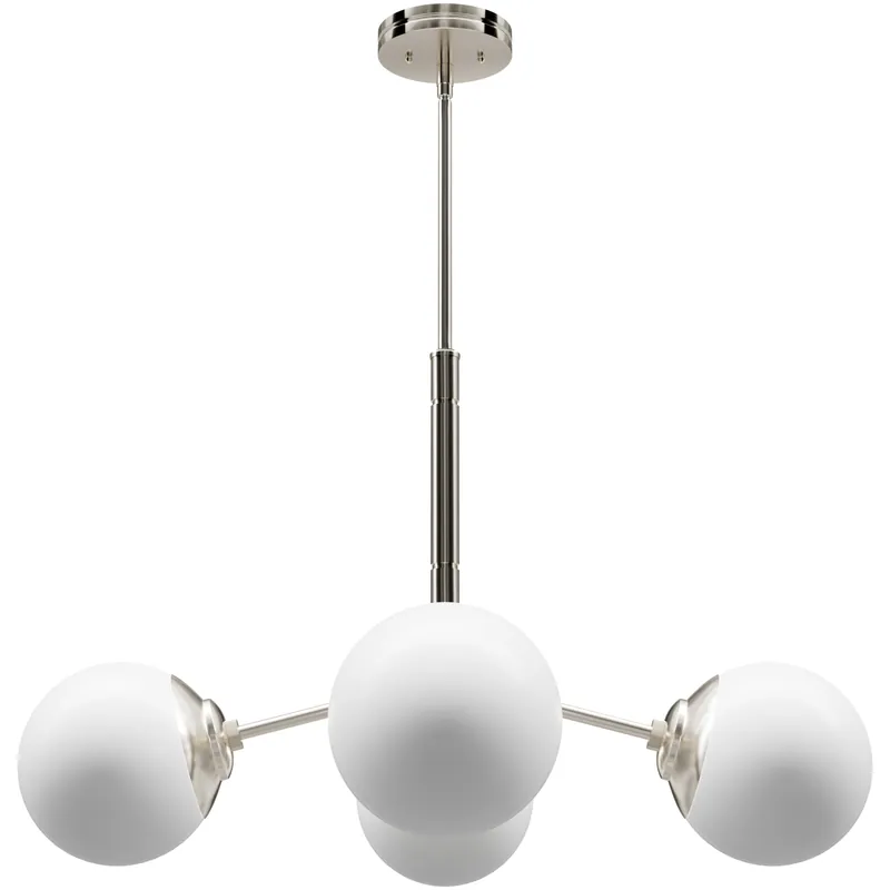 Hepburn 4 Light 30 inch Brushed Nickel Chandelier Ceiling Light, Large Save Now