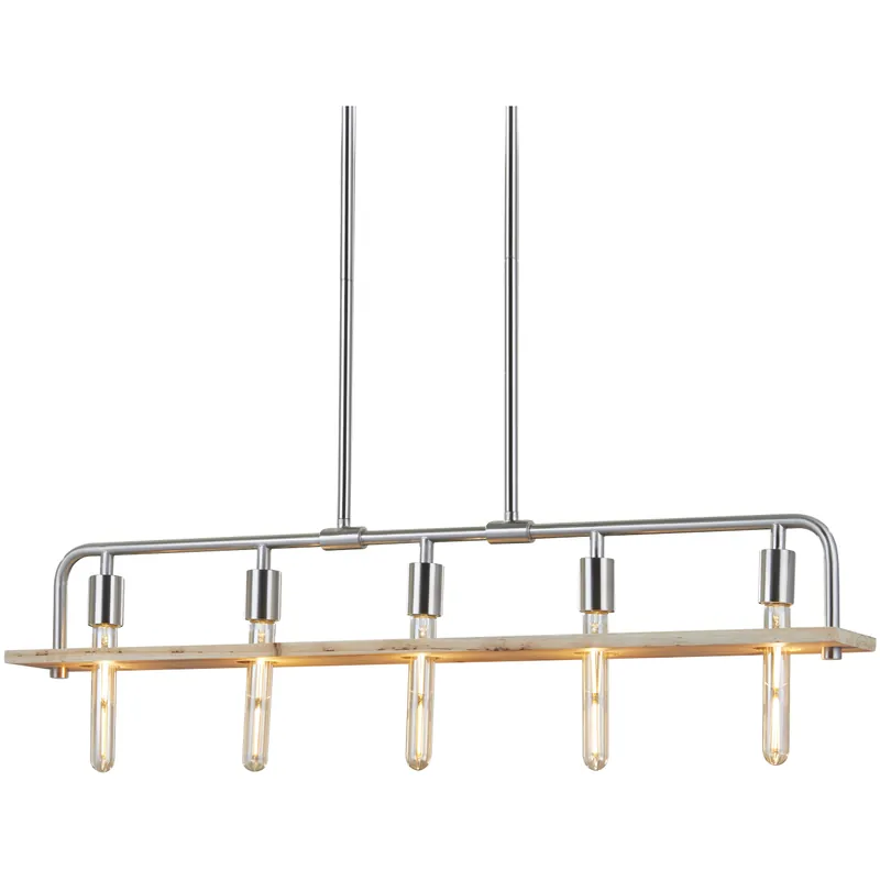 Genuine Eco Bronx 5 Light 4.75 inch Brushed Nickel Chandelier Ceiling Light