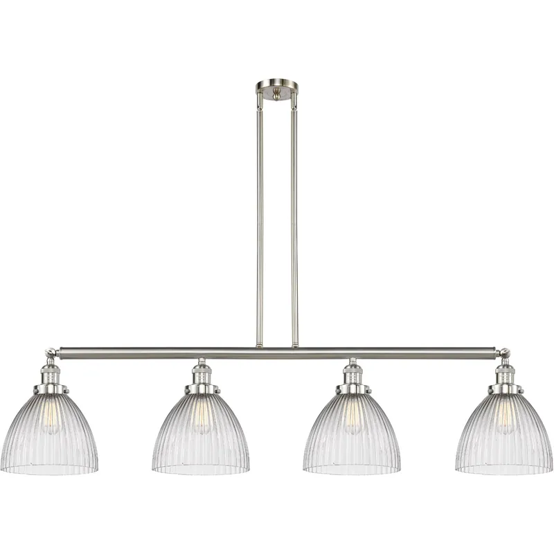Special Discount Franklin Restoration Seneca Falls 4 Light 51 inch Brushed Satin Nickel Island Light Ceiling Light, Franklin Restoration