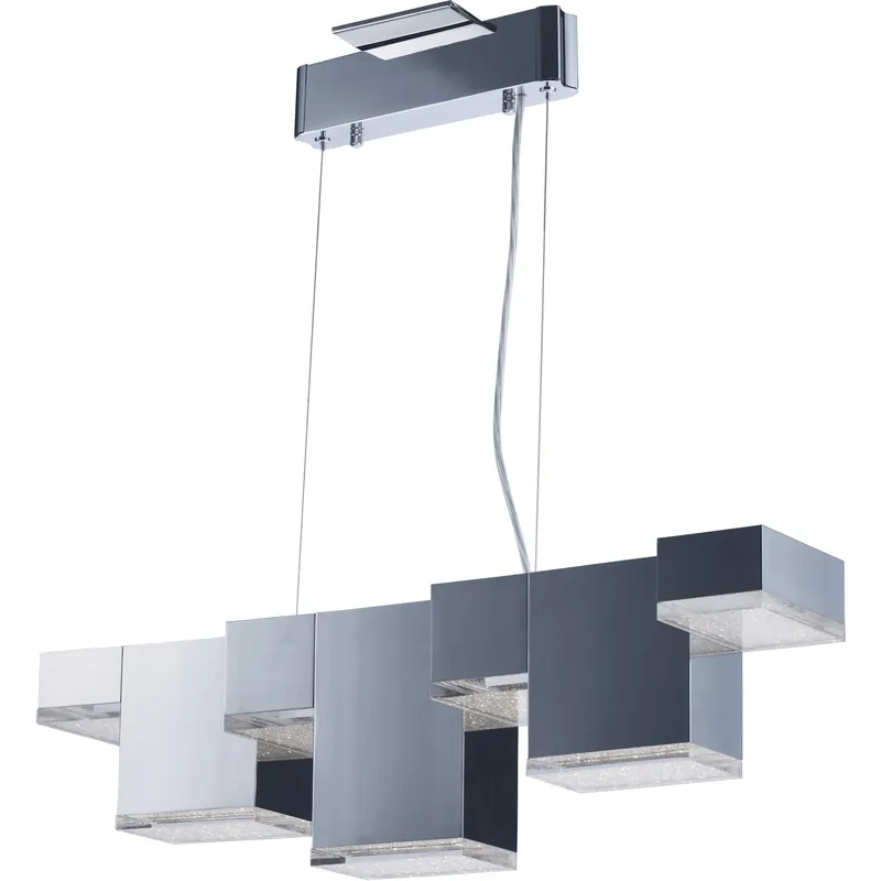 Pizzazz LED LED 12.25 inch Polished Chrome Multi-Light Pendant Ceiling Light Modern