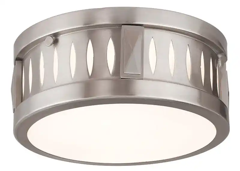 Vista 2 Light 10 inch Brushed Nickel Flush Mount Ceiling Light Bulk Order