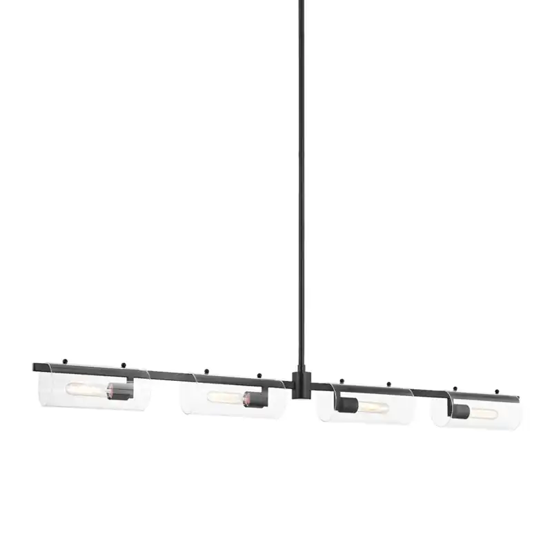 One Day Deal Ariel 4 Light 57.5 inch Soft Black Island Light Ceiling Light