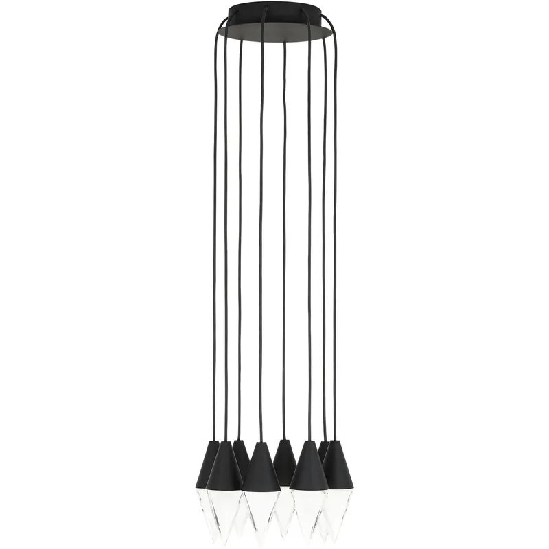 Sean Lavin Turret LED Nightshade Black Chandelier Ceiling Light, Integrated LED Hot Deal