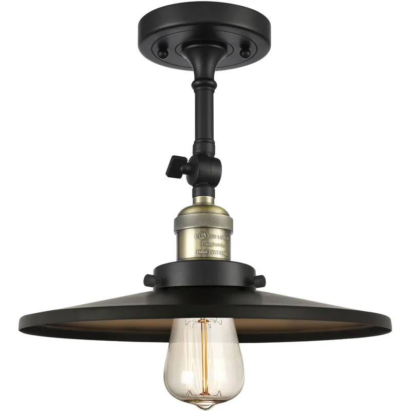 Franklin Restoration Appalachian 1 Light 12 inch Satin Gold Semi-Flush Mount Ceiling Light Money Back Guarantee
