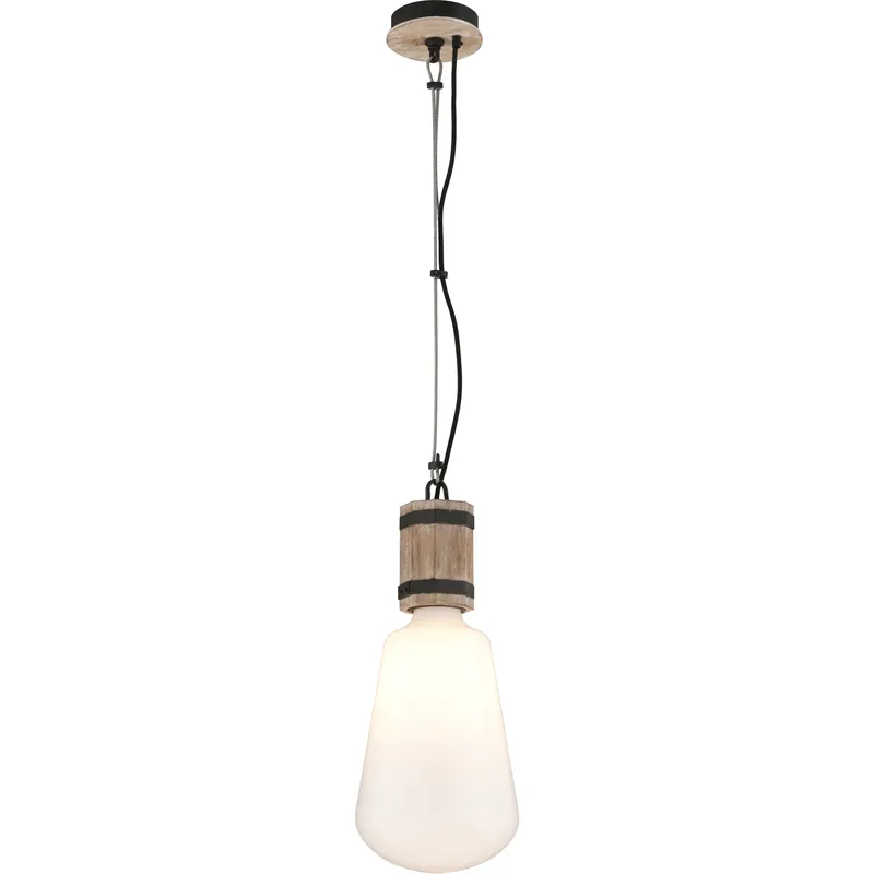 Fulton 1 Light 9.5 inch Rusty Iron W Salvaged Wood Pendant Ceiling Light Best Seller