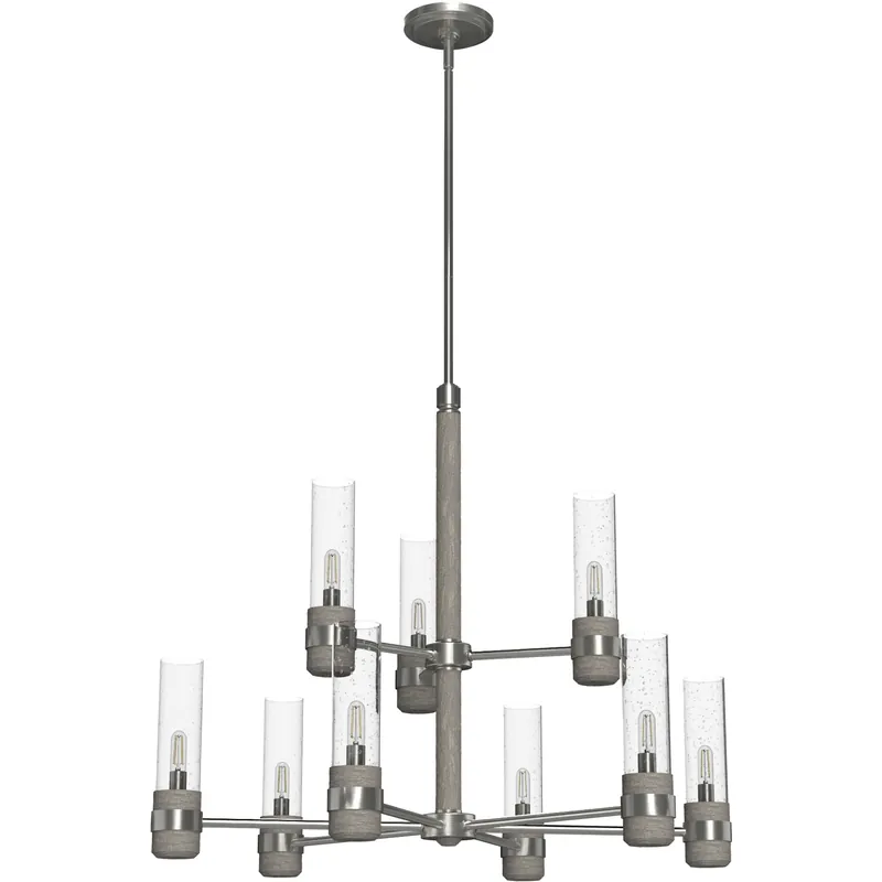 Best Price River Mill 9 Light 30 inch Brushed Nickel Chandelier Ceiling Light