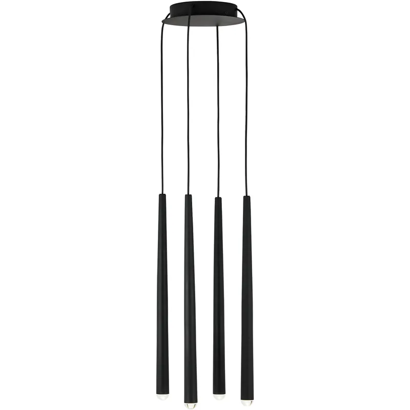 Sean Lavin Pylon LED Nightshade Black Chandelier Ceiling Light, Integrated LED High Quality