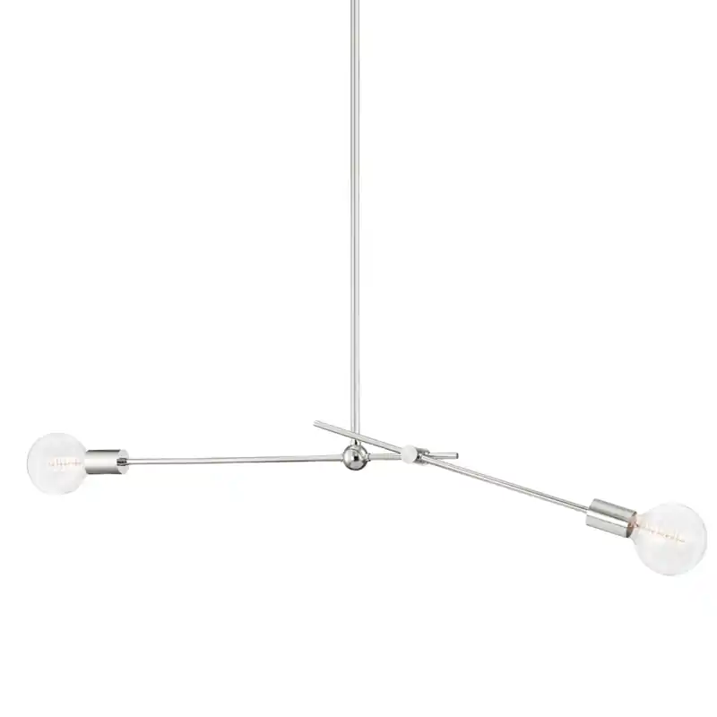Gale 2 Light Polished Nickel Pendant Ceiling Light No Minimum Order