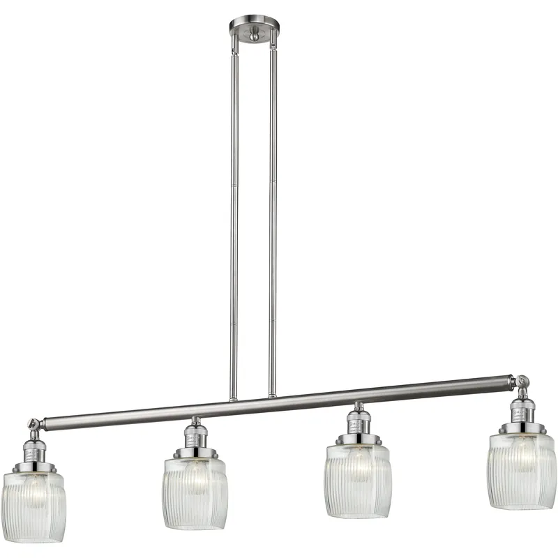 Franklin Restoration Colton 4 Light 50.13 inch Brushed Satin Nickel Island Light Ceiling Light, Franklin Restoration Reduced Price