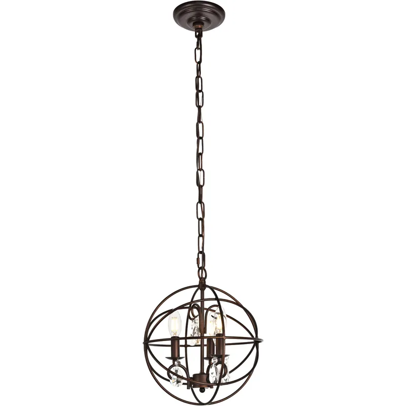 Wallace 3 Light 11.8 inch Dark Copper Brown Pendant Ceiling Light Free Delivery