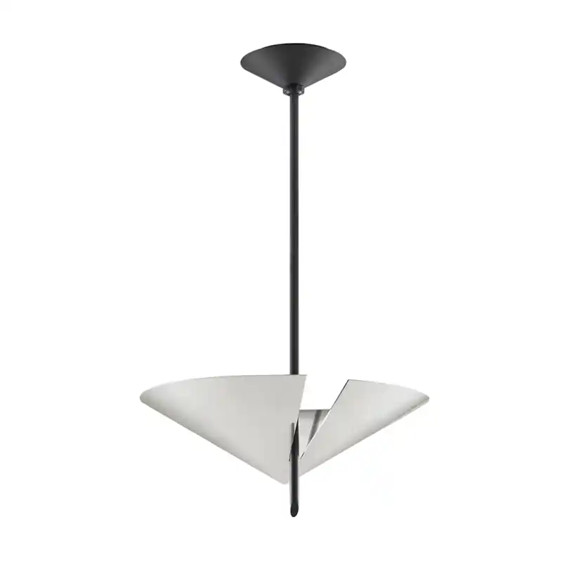 Save Now Equilibrium 2 Light 15.75 inch Polished Nickel / Black Pendant Ceiling Light
