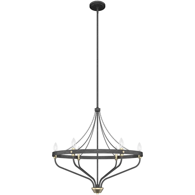 Merlin 6 Light 25 inch Noble Bronze Chandelier Ceiling Light Exclusive