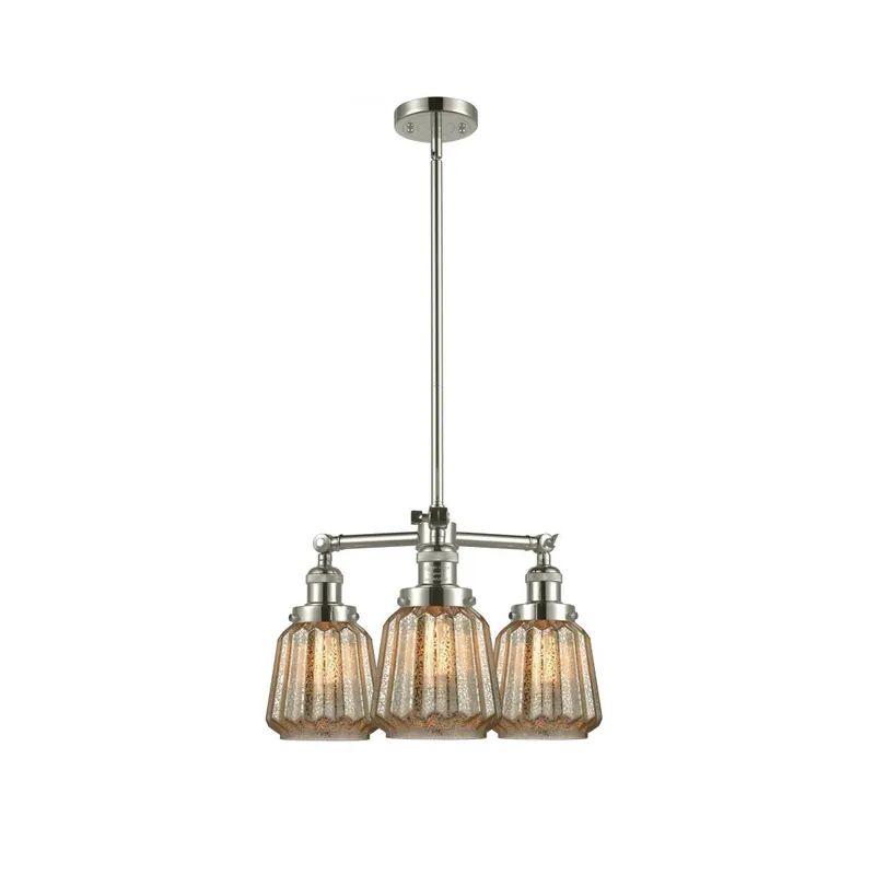 Franklin Restoration Chatham LED 24 inch Polished Nickel Chandelier Ceiling Light in Mercury Glass, Franklin Restoration Cheap