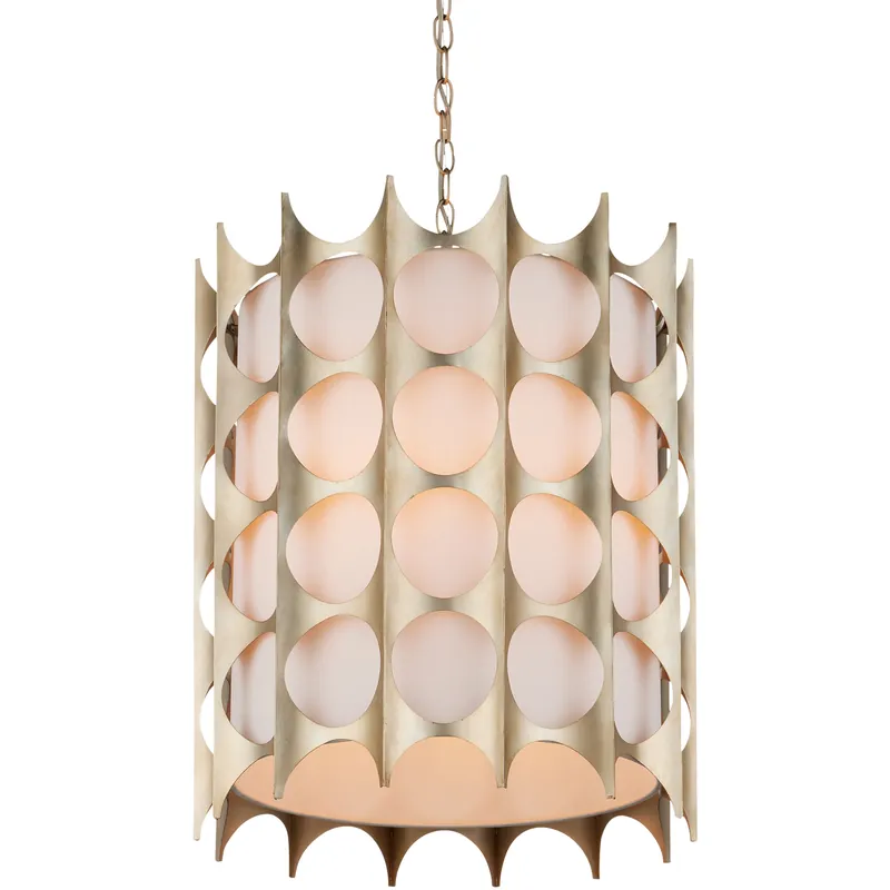 Bardi 4 Light 20 inch Contemporary Silver Leaf Pendant Ceiling Light Trending