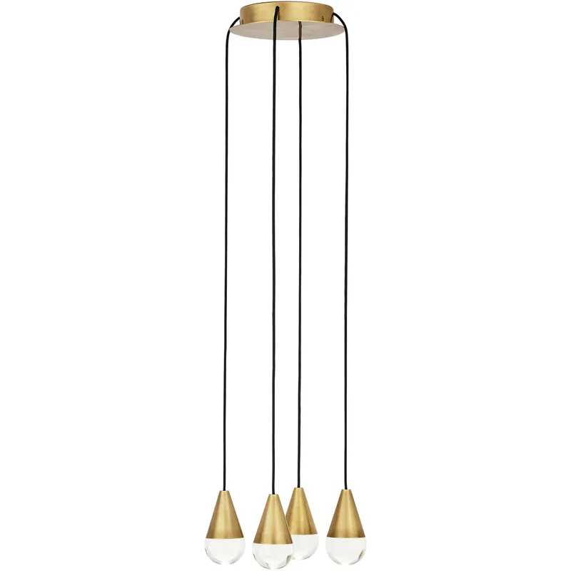 Sean Lavin Cupola LED Natural Brass Chandelier Ceiling Light, Integrated LED Direct From Manufacturer