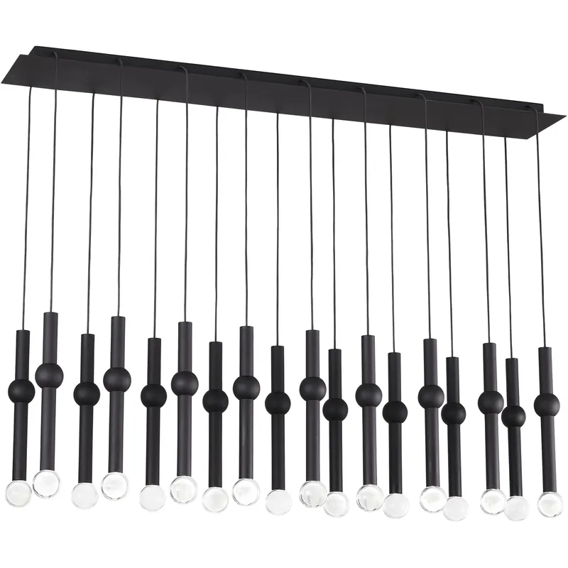 Secure Checkout Sean Lavin Guyed LED Nightshade Black Chandelier Ceiling Light, Integrated LED