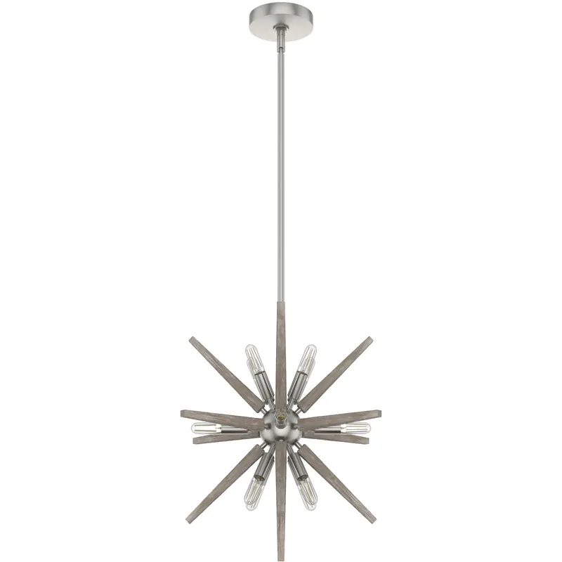 Price Cut Jupiter Star 12 Light 19 inch Brushed Nickel Pendant Ceiling Light