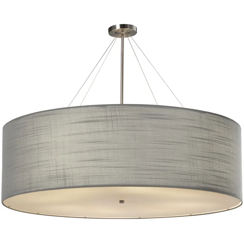 EVOLV 48 inch Brushed Nickel Pendant Ceiling Light, Classic Family Crafted