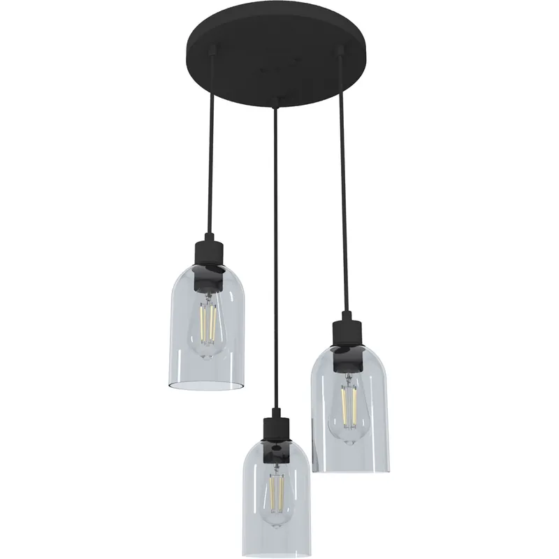 Genuine Lochemeade 3 Light 15 inch Natural Iron Cluster Pendant Ceiling Light
