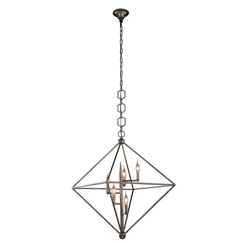 Nora 5 Light 30 inch Aged Iron Pendant Ceiling Light, Urban Classic Wholesale