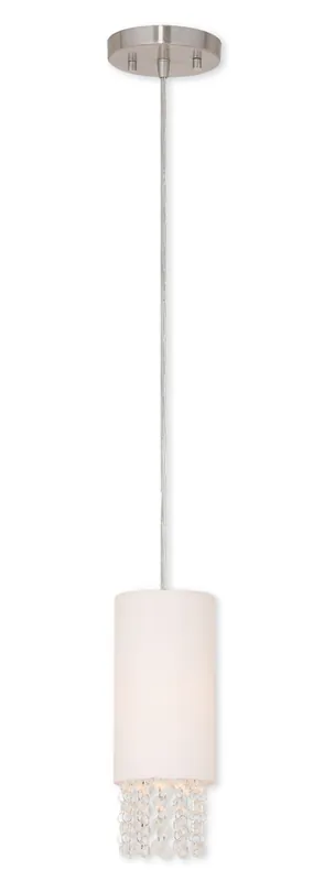 Professional Grade Carlisle 1 Light 4.75 inch Brushed Nickel Mini Pendant Ceiling Light