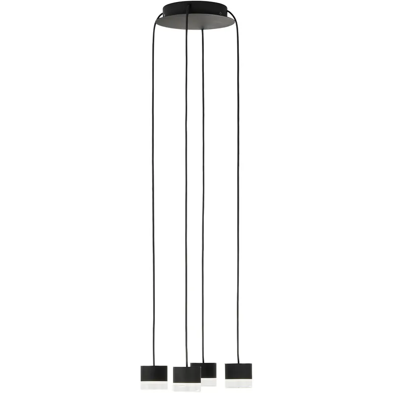 Free Shipping Sean Lavin Gable LED Nightshade Black Chandelier Ceiling Light, Integrated LED
