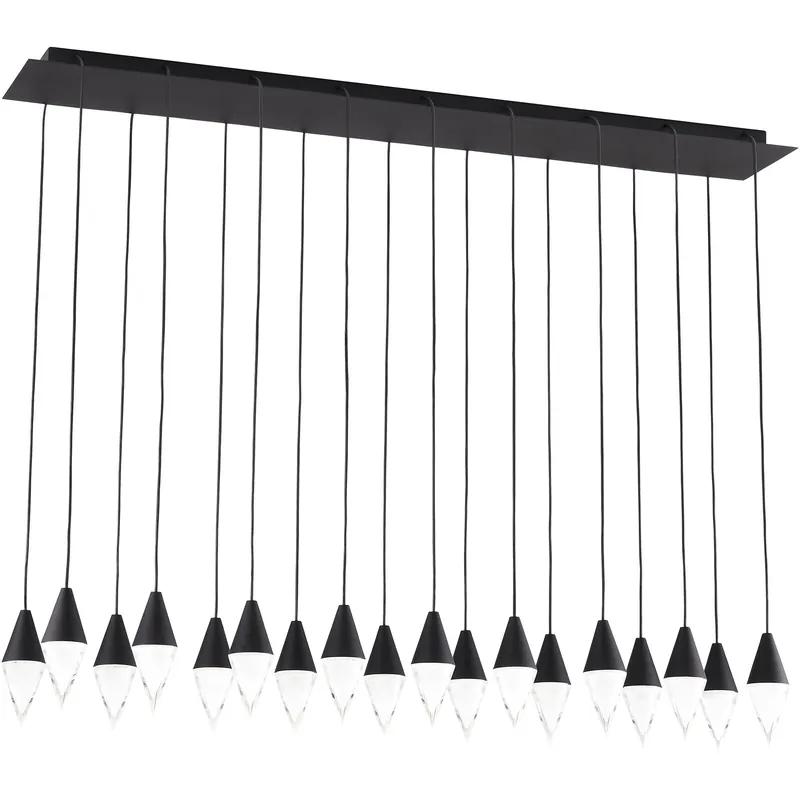 Seasonal Sale Sean Lavin Turret LED Nightshade Black Chandelier Ceiling Light, Integrated LED