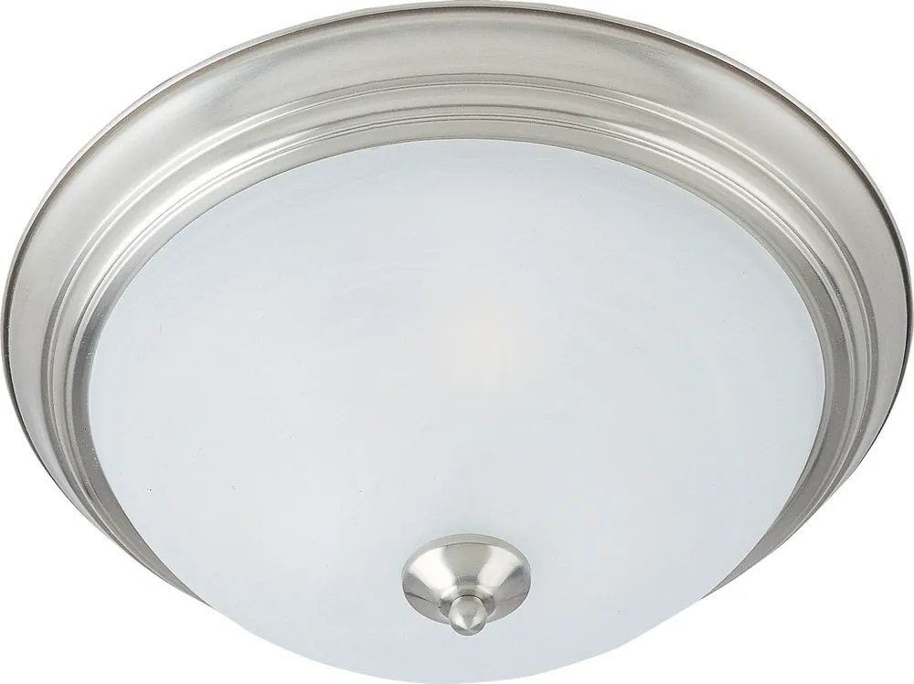 Shop Now Flush Mount EE 2 Light 13.5 inch Satin Nickel Flush Mount Ceiling Light