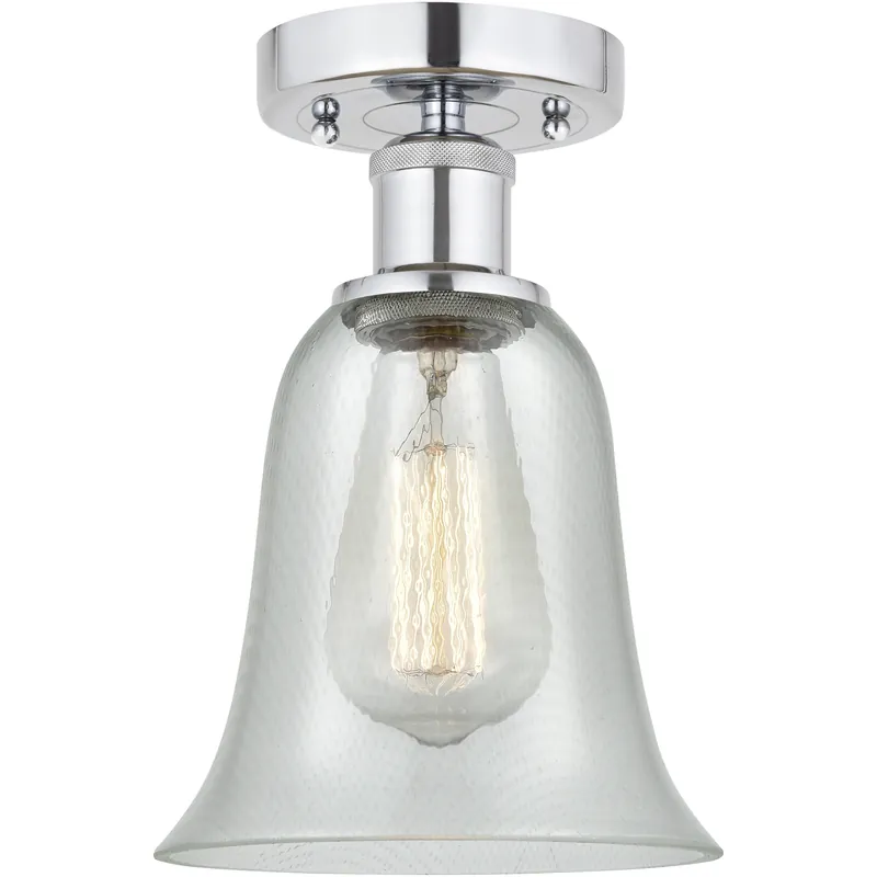 Edison Hanover 1 Light 6.25 inch Brushed Satin Nickel Flush Mount Ceiling Light in Mouchette Glass Deal