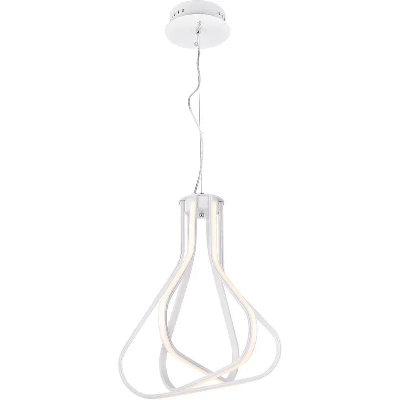 Viral Dahlia LED 18.2 inch White Pendant Ceiling Light