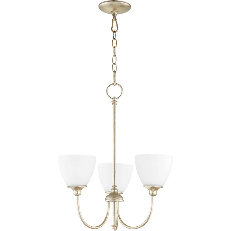 Celeste 3 Light 21 inch Aged Silver Leaf Chandelier Ceiling Light, Satin Opal Weekend Sale