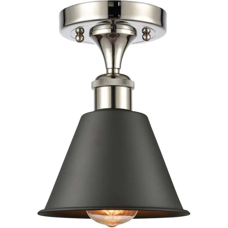 Ballston Smithfield 1 Light 7 inch Polished Nickel Semi-Flush Mount Ceiling Light Mega Sale