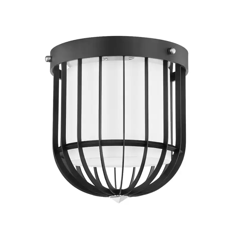 Landon 1 Light 12 inch Polished Nickel / Black Flush Mount Ceiling Light Special Offer