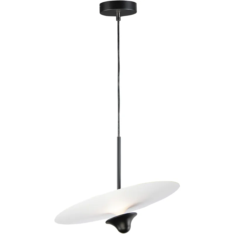 Genuine Radar LED 16.5 inch White and Black Single Pendant Ceiling Light