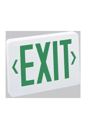 Aaliyah 1 Light Green Letters and Black Housing Exit / Emergency Ceiling Light Best Choice