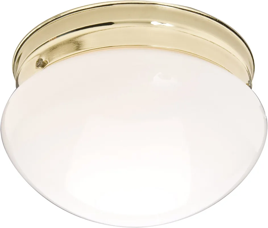 Essentials - 588x 2 Light 9 inch Polished Brass Flush Mount Ceiling Light Worldwide Shipping