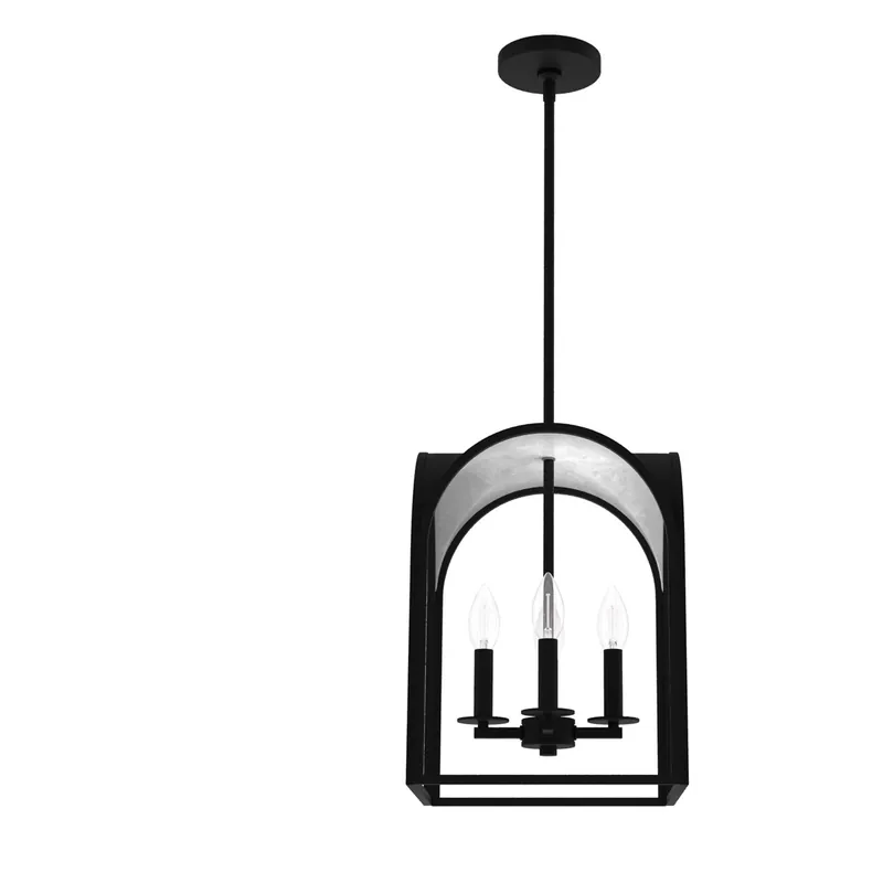 Fresh Stock Dukestown 4 Light 12 inch Natural Iron Lantern Pendant Ceiling Light
