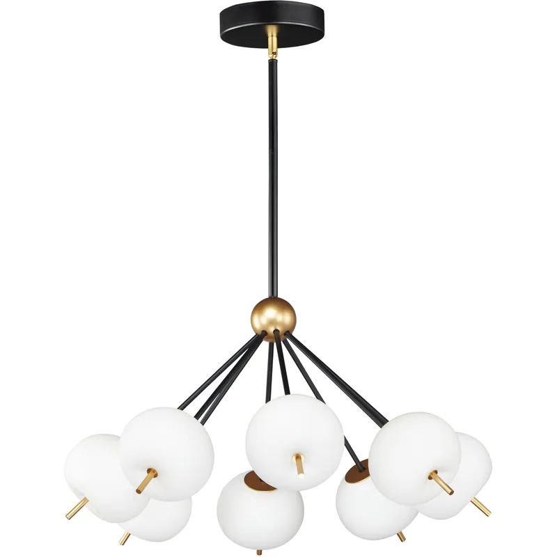 Discount Quest LED 29 inch Black and Gold Pendant System Ceiling Light