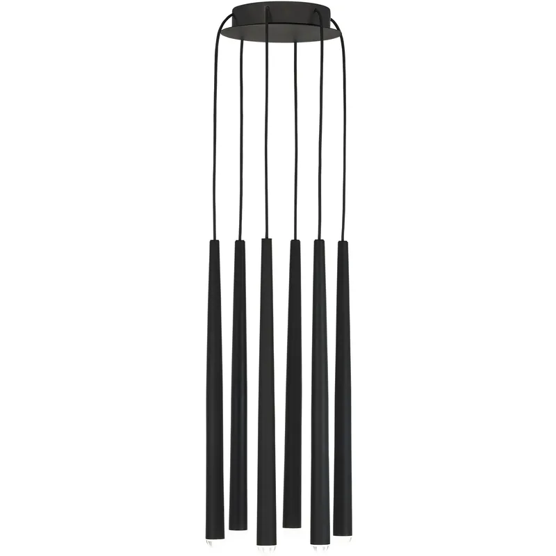 Special Offer Sean Lavin Pylon LED Nightshade Black Chandelier Ceiling Light, Integrated LED