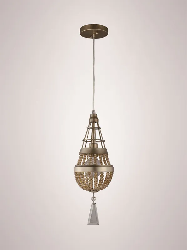 Bulk Order Arbelos 1 Light Soft Gold with Champagne Crystal Mini Pendant Ceiling Light