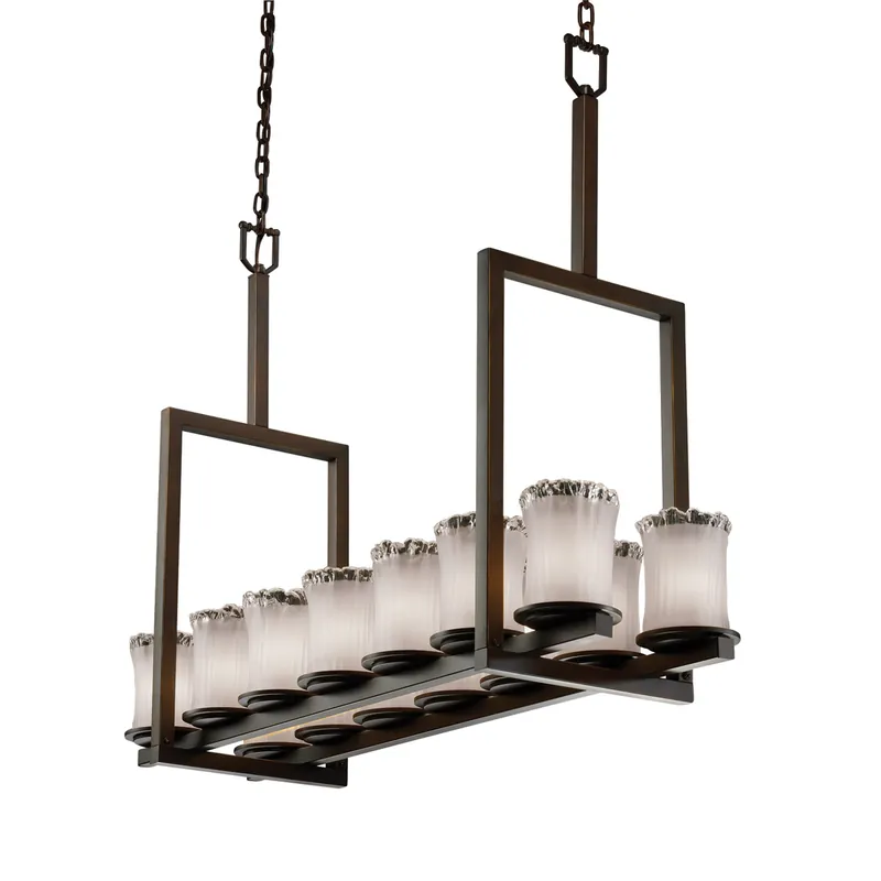 Price Cut Veneto Luce 14 Light Dark Bronze Chandelier Ceiling Light in White Frosted (Veneto Luce), Incandescent