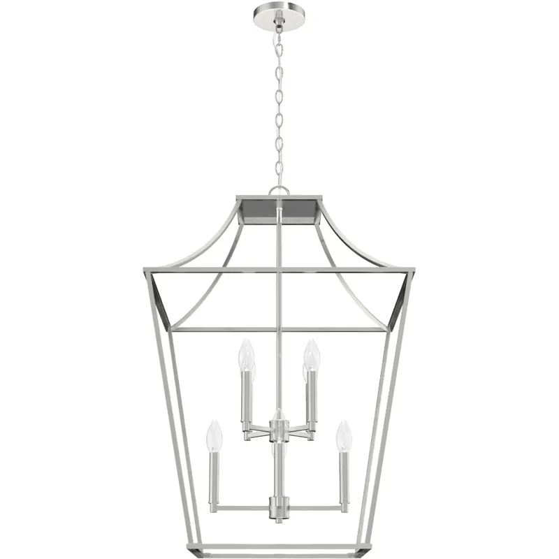High Quality Laurel Ridge 8 Light 23 inch Brushed Nickel Pendant Ceiling Light