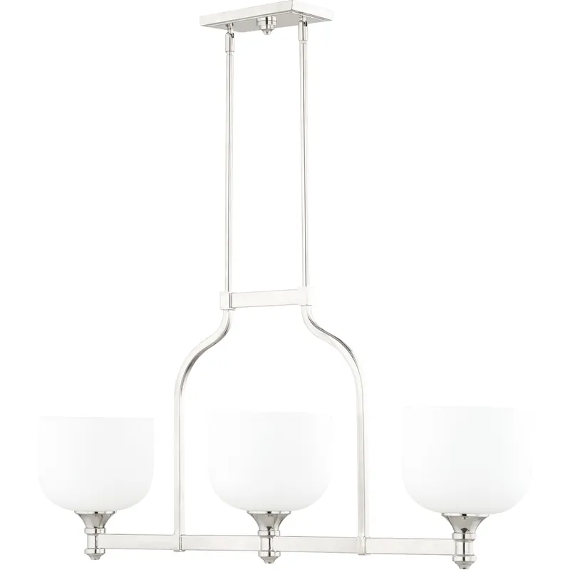 Buy Today Richmond 3 Light 38 inch Polished Nickel Island Light Ceiling Light