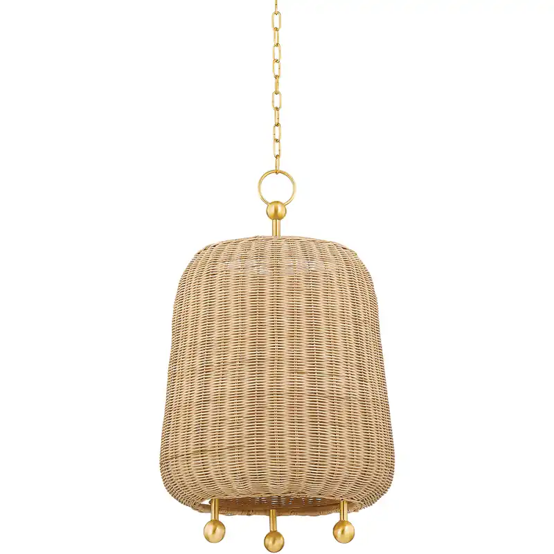 Elena 1 Light 16.75 inch Aged Brass Pendant Ceiling Light No Minimum Order