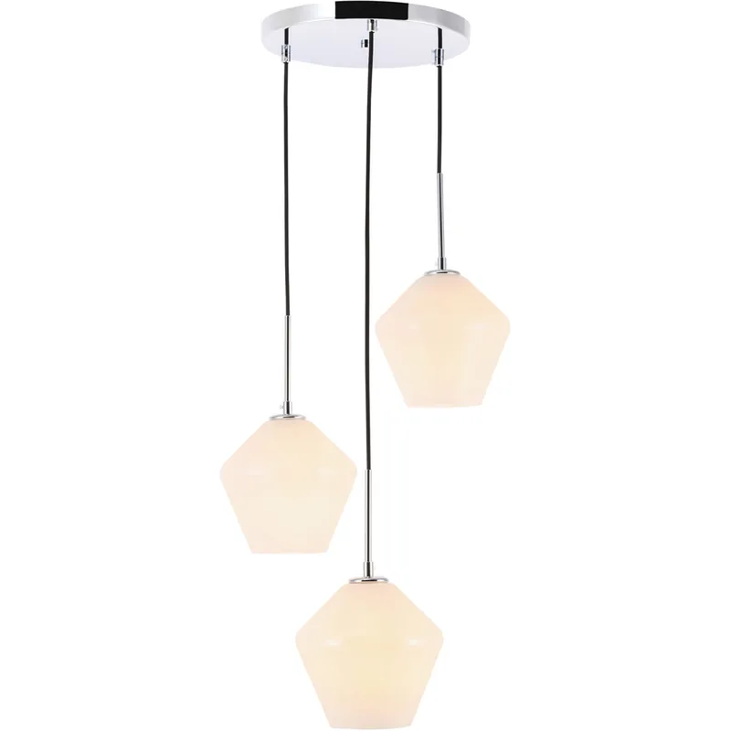 Viral Rochester 3 Light 18.1 inch Chrome Pendant Ceiling Light
