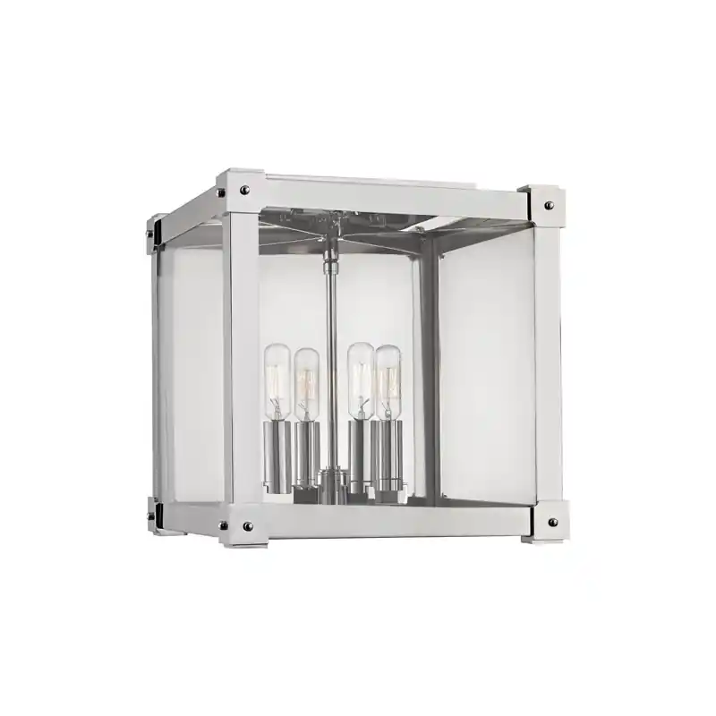 Forsyth 4 Light 12.25 inch Polished Nickel Flush Mount Ceiling Light Limited Edition