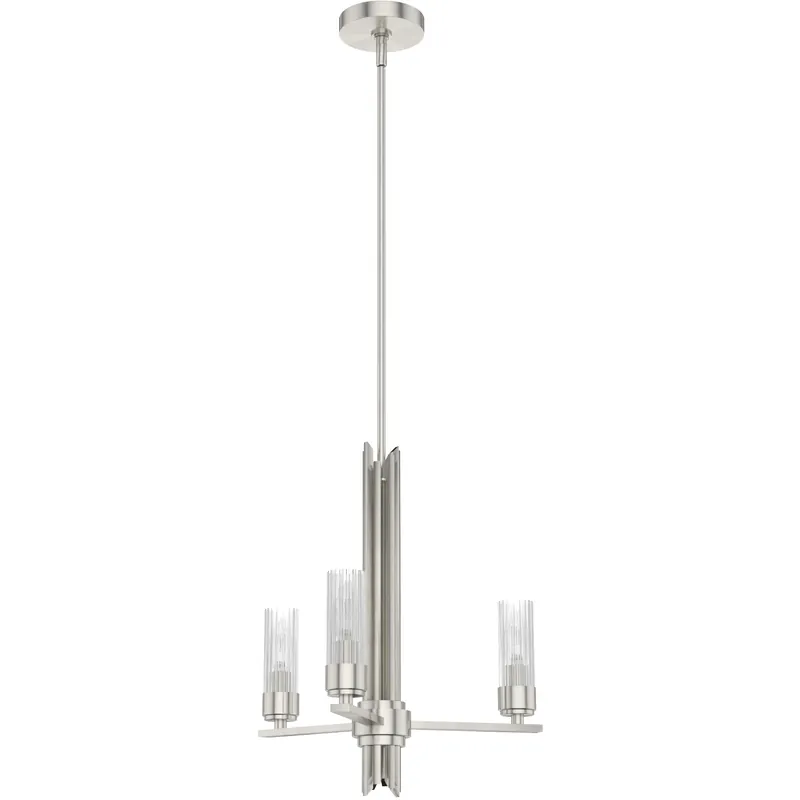 Gatz 3 Light 18 inch Brushed Nickel Chandelier Ceiling Light Original