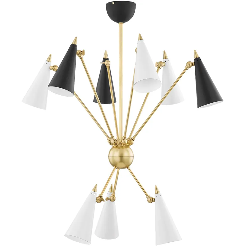 Moxie LED 34.5 inch Aged Brass Chandelier Ceiling Light High Quality