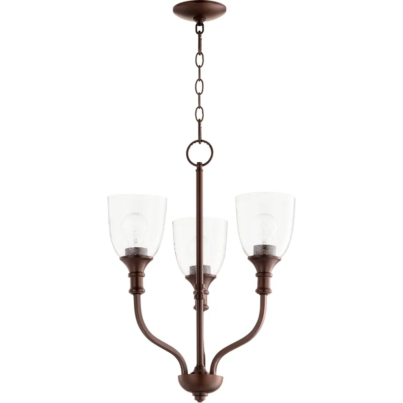 In Demand Richmond 3 Light 18 inch Oiled Bronze Mini Chandelier Ceiling Light