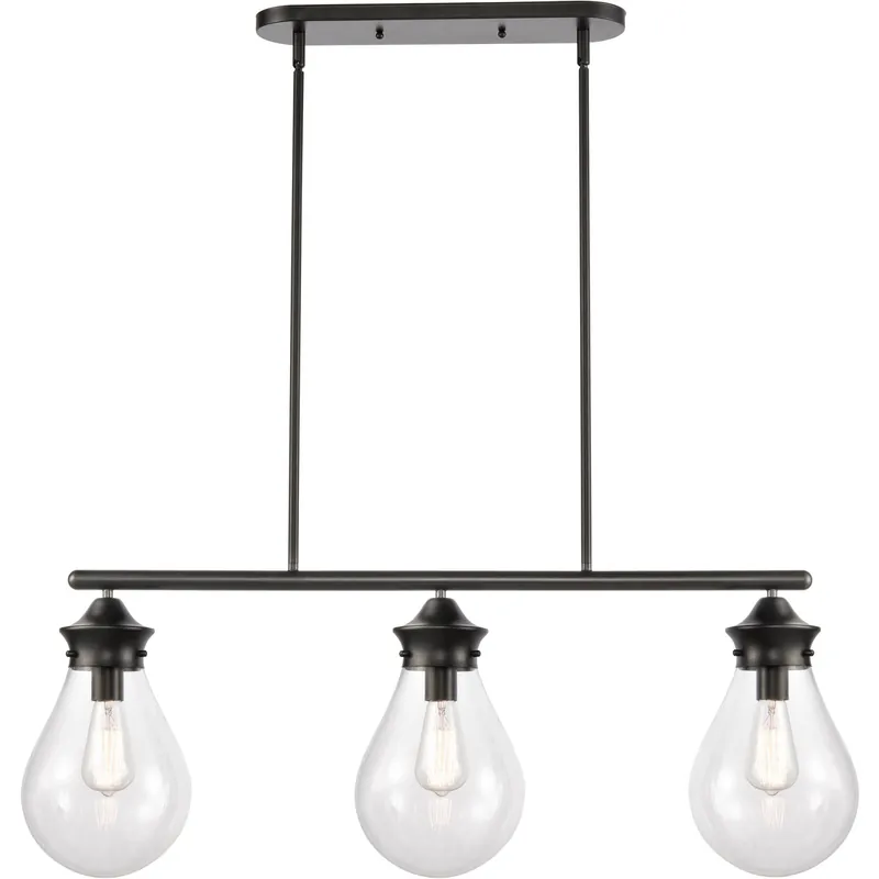 Genesis LED 39 inch Matte Black Island Light Ceiling Light Money Back Guarantee